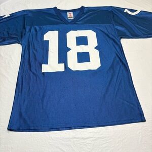 NFL Blue and White #18 Football Jersey